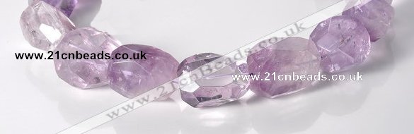 CNA17 15*28mm freeform A- grade natural amethyst beads Wholesale