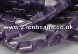 CNA35 15.5 inches 6*10mm cuboid grade AB natural amethyst beads
