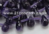 CNA37 15.5 inches 8*12mm teardrop grade A natural amethyst beads