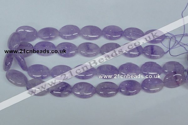 CNA449 15.5 inches 18*25mm oval natural lavender amethyst beads