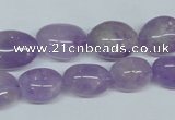CNA465 15.5 inches 10*14mm nugget natural lavender amethyst beads