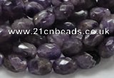 CNA51 15.5 inches 8*11mm faceted rice grade AB+ natural amethyst beads