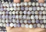 CNA677 15.5 inches 8mm round matte lavender amethyst beads