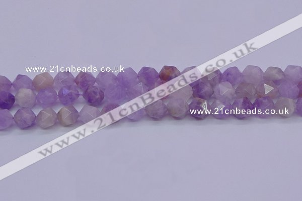 CNA694 15.5 inches 12mm faceted nuggets lavender amethyst beads