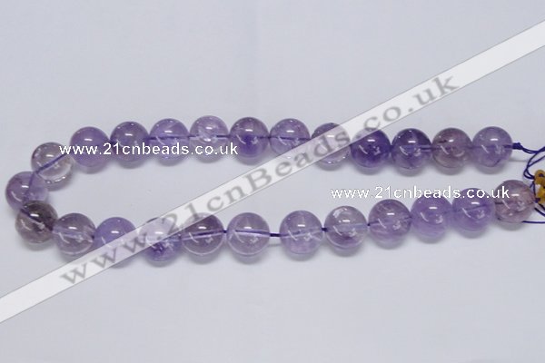 CNA806 15.5 inches 16mm round natural light amethyst beads