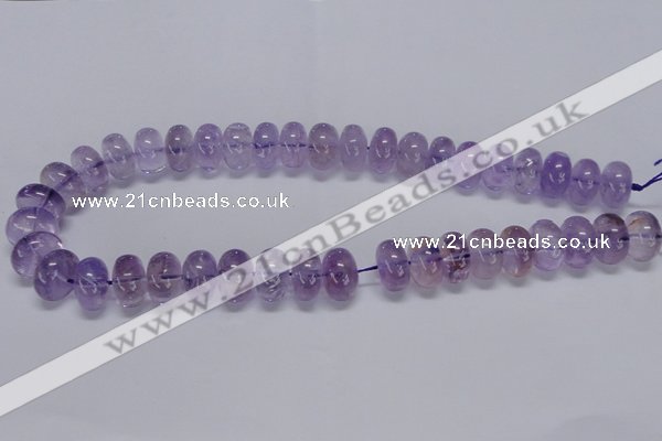 CNA810 15.5 inches 8*12mm rondelle natural light amethyst beads