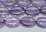 CNA830 15.5 inches 10*14mm oval natural light amethyst beads