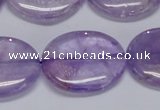 CNA836 15.5 inches 25*30mm oval natural light amethyst beads