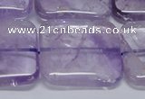 CNA848 15.5 inches 35mm square natural light amethyst beads