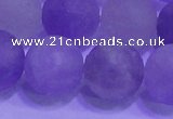 CNA916 15.5 inches 16mm round matte amethyst gemstone beads
