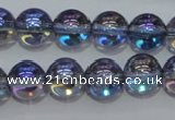 CNC301 15.5 inches 6mm round AB-color white crystal beads