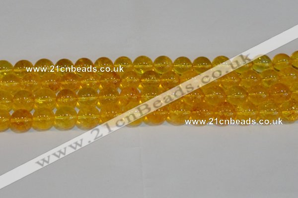 CNC404 15.5 inches 12mm round dyed natural white crystal beads