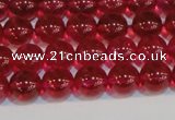 CNC411 15.5 inches 6mm round dyed natural white crystal beads
