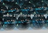 CNC425 15.5 inches 14mm round dyed natural white crystal beads