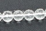 CNC54 15.5 inches 12mm faceted round grade A natural white crystal beads
