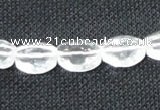 CNC62 15.5 inches 10*14mm faceted rice grade A natural white crystal beads