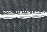 CNC65 6*16mm faceted rice grade A natural white crystal beads