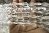 CNC840 15.5 inches 8*12mm faceted oval white crystal beads
