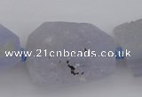 CNG1018 15.5 inches 18*25mm - 25*35mm nuggets blue chalcedony beads