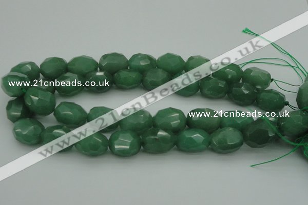 CNG1093 15*20mm - 18*25mm faceted nuggets green aventurine beads