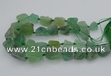 CNG1165 15.5 inches 15*25mm - 25*30mm nuggets green fluorite beads