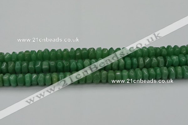 CNG1184 15.5 inches 6*14mm - 8*14mm nuggets green aventurine beads