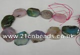 CNG1208 15.5 inches 25*35mm - 35*45mm freeform agate beads