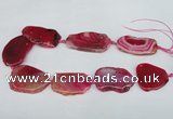 CNG1218 15.5 inches 25*35mm - 35*45mm freeform agate beads