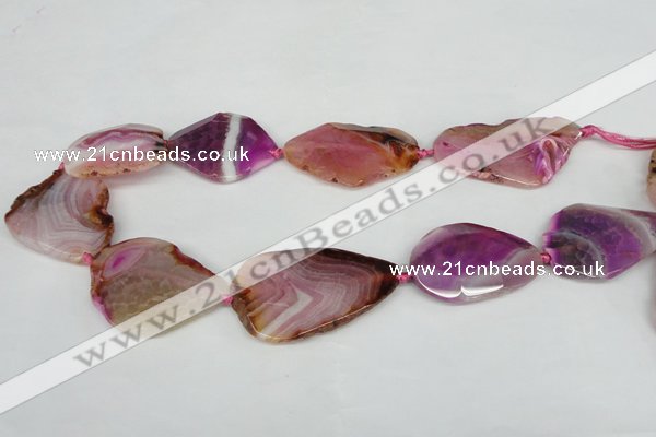 CNG1230 15.5 inches 25*35mm - 30*50mm freeform agate beads