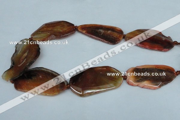 CNG1235 15.5 inches 25*40mm - 30*55mm freeform agate beads