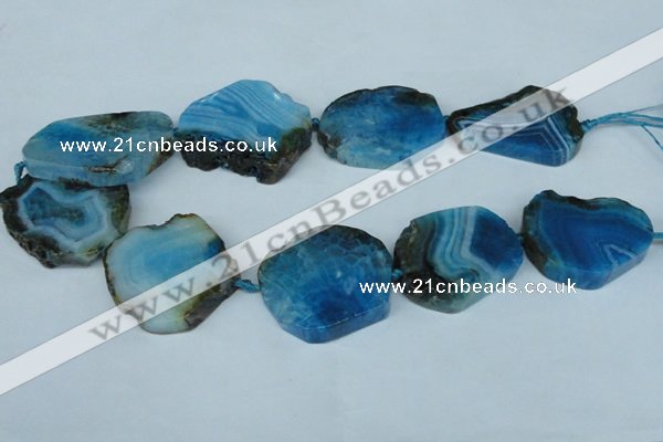 CNG1241 15.5 inches 30*40mm - 40*50mm freeform agate beads