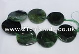 CNG1348 15.5 inches 52*55mm faceted freeform agate beads