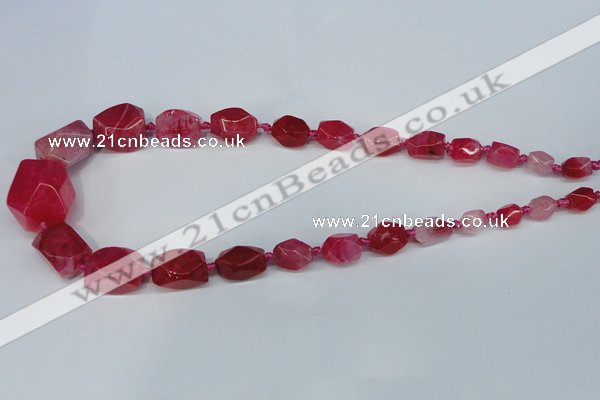 CNG1356 15.5 inches 8*10mm - 20*25mm faceted nuggets agate beads