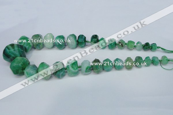 CNG1367 15.5 inches 8*12mm - 22*30mm faceted nuggets agate beads