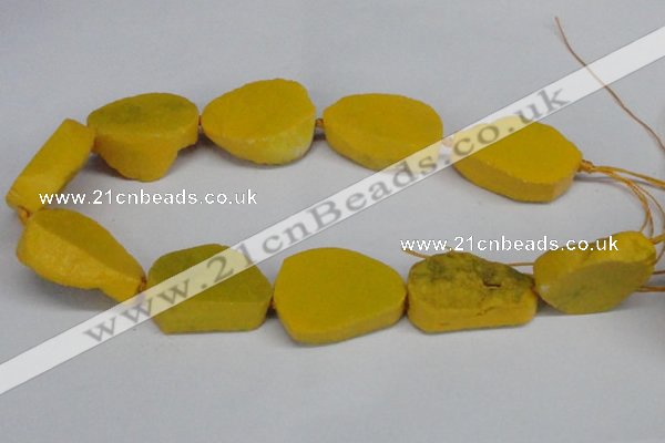 CNG1419 15.5 inches 25*35mm - 30*40mm freeform agate beads