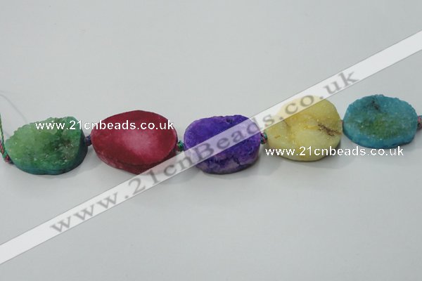 CNG1516 8 inches 20*30mm - 25*35mm freeform agate beads
