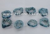 CNG1589 15.5 inches 30*35mm - 35*40mm freeform plated druzy agate beads