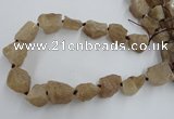 CNG1805 15.5 inches 15*20mm - 20*25mm nuggets plated rose quartz beads