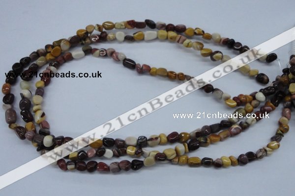 CNG206 15.5 inches 6*8mm nuggets mookaite gemstone beads