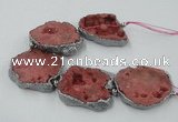 CNG2329 7.5 inches 35*40mm - 45*50mm freeform druzy agate beads