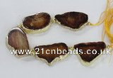 CNG2370 7.5 inches 25*45mm - 30*40mm freeform agate gemstone beads