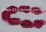 CNG2676 15.5 inches 30*40mm - 40*50mm freeform druzy agate beads