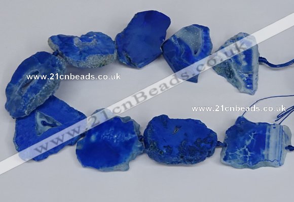 CNG2679 15.5 inches 30*40mm - 40*50mm freeform druzy agate beads
