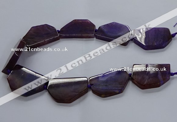CNG2741 15.5 inches 28*40mm - 30*45mm freeform agate beads