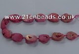CNG2803 15.5 inches 25*30mm - 30*40mm freeform druzy agate beads