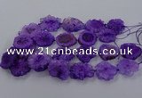 CNG2850 15.5 inches 30*40mm - 45*50mm freeform druzy agate beads