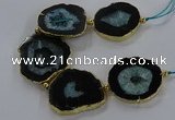 CNG2854 8 inches 35*45mm - 45*55mm freeform druzy agate beads