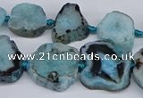 CNG3170 15.5 inches 15*20mm - 25*30mm freeform druzy agate beads