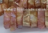 CNG3238 15.5 inches 20*25mm - 25*30mm nuggets plated white crystal beads
