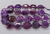 CNG3401 15.5 inches 28*30mm - 30*32mm faceted freeform agate beads